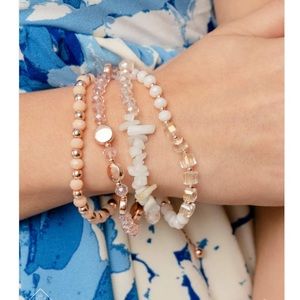 New Rose Gold Pink and White Bracelet